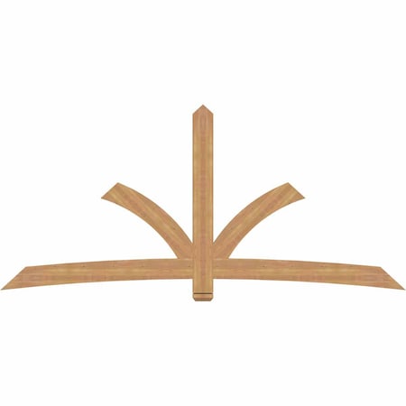 Ekena Millwork Davenport Timber Gable Bracket, Western Red Cedar, 108"W x 49"H x 1 1/2"D x 5 1/2"F, 11/12 Pitch GBW108X49X0206DAV00SWR